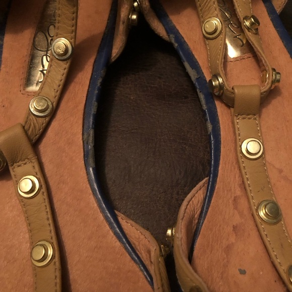 Halogen Olson Pointed T Strap D'Orsay Flats 4.5 M Royal Blue - Picture 3 of 6